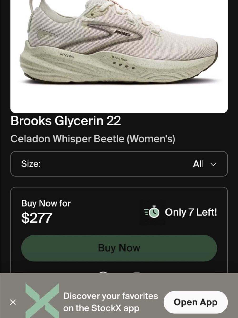 Brooks Women's Glycerin 22 — Celadon Whisper